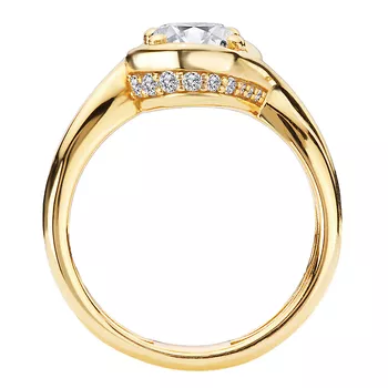 Two Row Shank Semi-Mount Diamond Engagement Ring 160332-OV150Y