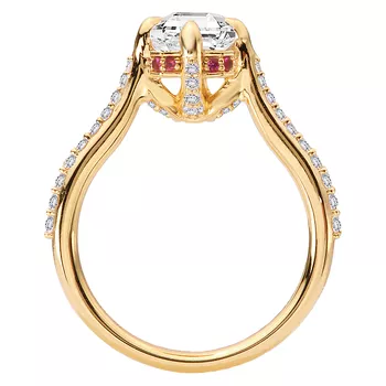 Ruby and Diamond Accented Semi-Mount Engagement Ring 160372-EM200Y