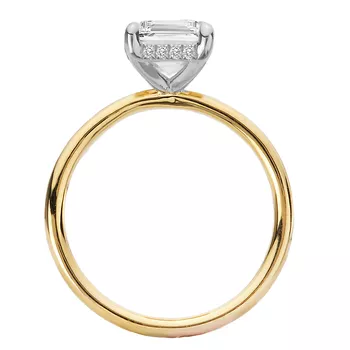 Diamond Hidden Halo Two-Tone Engagement Ring 160151-EM200TT