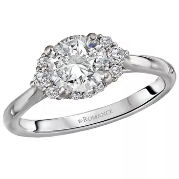 Diamond Halo Semi-Mount Engagement Ring 160132-RD100