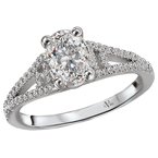 LaVie Split Shank Semi-Mount Diamond Ring 115445-OV100