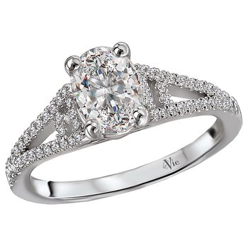 Split Shank Semi-Mount Diamond Ring 115445-OV100