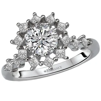 Halo Semi-Mount Diamond Ring 160043-RD100