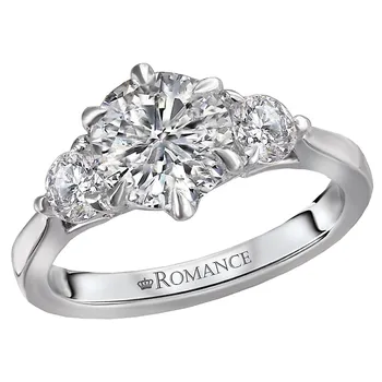 *** Lab Grown Diamond *** 3 Stone Semi-Mount Diamond Ring 119231-RD150KLG