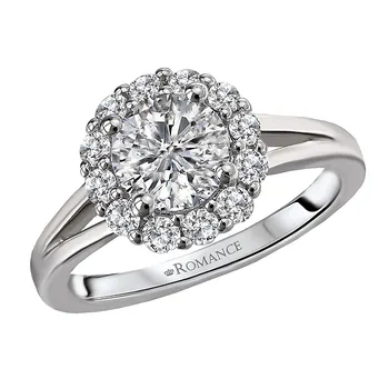 Split Shank Semi-Mount Diamond Ring 119182-RD100K