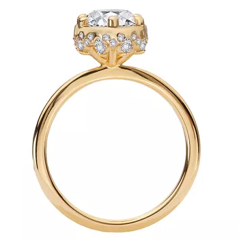 Semi-Mount Diamond Veiled Halo Engagement Ring 160353-MQ200Y