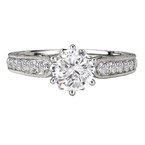 LaVie Peg Head Semi-Mount Diamond Ring 115231-100