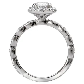 Halo Semi-Mount Diamond Ring 160033-OV100