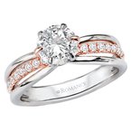 Romance Two Tone Semi-Mount Diamond Ring 160034-RD100TR