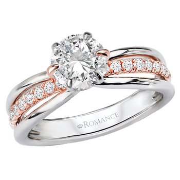 Two Tone Semi-Mount Diamond Ring 160034-RD100TR