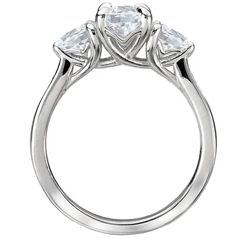 3 Stone Semi-Mount Diamond Ring 119274-OV100K
