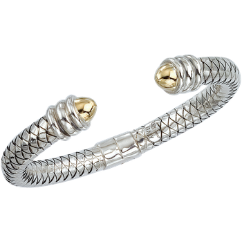 Sterling Traversa Spring Cuff Bracelet, Yellow Gold Cabs VHB 544