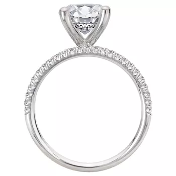 Split Row Lab Grown Diamond Semi-Mount Engagement Ring 160267-OV300LG