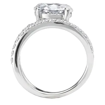 Semi-Mount Diamond Wave Band Engagement Ring 160274-OV200