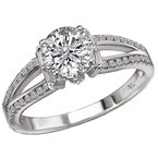 LaVie Split Shank Semi-mount Diamond Ring 115325-100