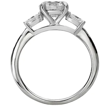 Diamond Semi-Mount 3-Stone Engagement Ring 160130-RD100