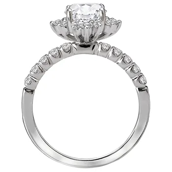 Halo Semi-Mount Diamond Ring 160032-RD100