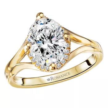 Semi-Mount Diamond Halo Engagement Ring 160272-OV200Y