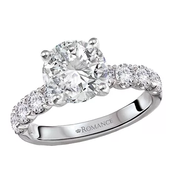 Diamond Band Semi-Mount Engagement Ring 160361-RD200