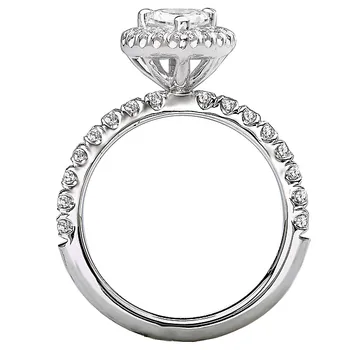 *** Lab Grown Diamond *** Halo Semi-Mount Diamond Ring 119148-PS100KLG
