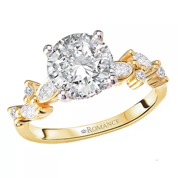 Semi-Mount Lab Grown Diamond Engagement Ring 160290-RD200YLG