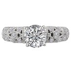 LaVie Peg Head Semi-Mount Diamond Ring 115100-S