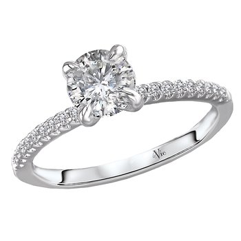 Solitaire Semi-Mount Diamond Ring 115427-RD075