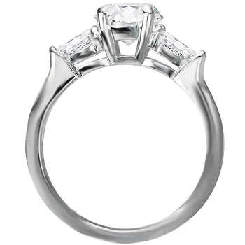 3 Stone Semi-Mount Diamond Ring 160048-OV100