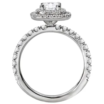 Diamond Halo Semi Mount Engagement Ring 160106-CO100
