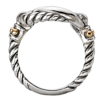Ladies Fashion Two-Tone Ring 711848-7