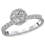 LaVie Halo Semi-Mount Diamond Ring 115460-RD075