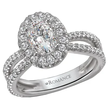 Halo Semi-Mount Diamond Ring 119154-OV100K
