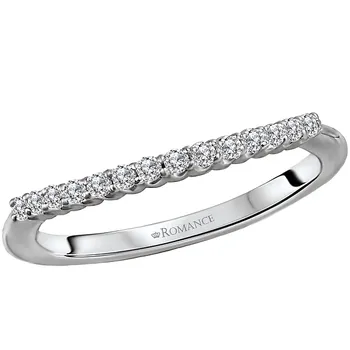 *** Lab Grown Diamond *** Curved Diamond Wedding Band 160116-WLG