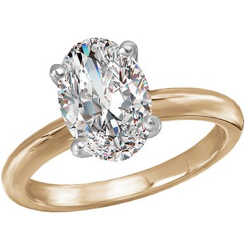 Solitaire Semi-Mount Diamond Engagement Ring 114002-OV200TYS