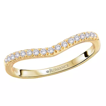 Curved Front Diamond Wedding Band 160341-OV150WY