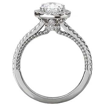 Diamond Halo Semi-Mount Engagement Ring 160188-RD100