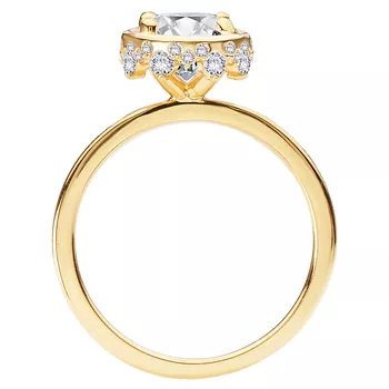 Semi-Mount Diamond Veiled Halo Engagement Ring 160353-OV200Y