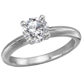 Solitaire Semi-Mount Diamond Ring 114000-4RD100WS