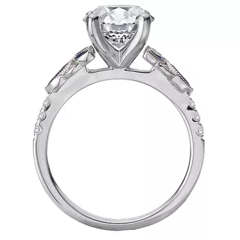 Diamond and Sapphire Semi-Mount Diamond Engagement Ring 160360-RD200SPH