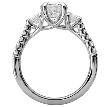 3 Stone Semi-Mount Diamond Ring 119219-RD100K