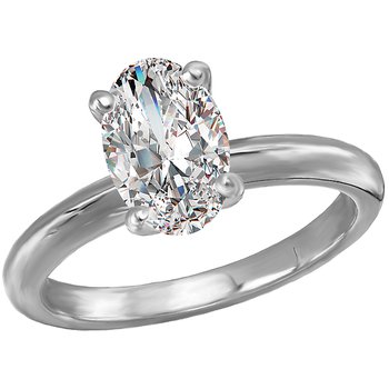 Solitaire Semi-Mount Diamond Engagement Ring 114002-OV125WS