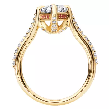 Ruby and Diamond Accented Semi-Mount Engagement Ring 160372-MQ200Y