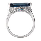 Eleganza Silver and Topaz Crown Ring 711871-7W