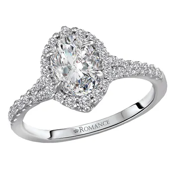 Halo Semi-Mount Diamond Ring 119188-OV100K