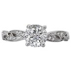 LaVie Peg Head Semi-Mount Diamond Ring 115423-RD100