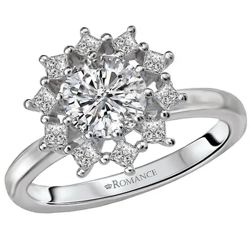 Halo Semi-Mount Diamond Ring 160044-RD100