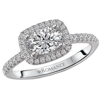 Halo Semi-Mount Diamond Ring 119137-100K