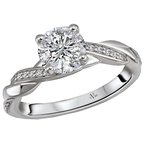 LaVie Peg Head Semi-Mount Diamond Ring 115422-RD100