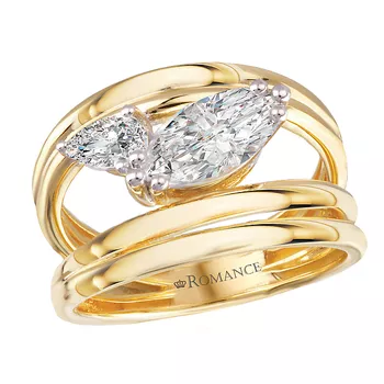 Double Split Shank Semi-Mount Diamond Engagement Ring 160297-MQ100Y