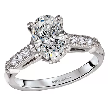 Art Deco Base Diamond Engagement Ring 160323-OV150